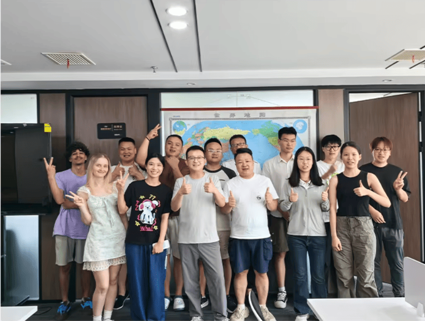 Jimmy and the YT Automobile Export team with international partners in our Hubei office.
